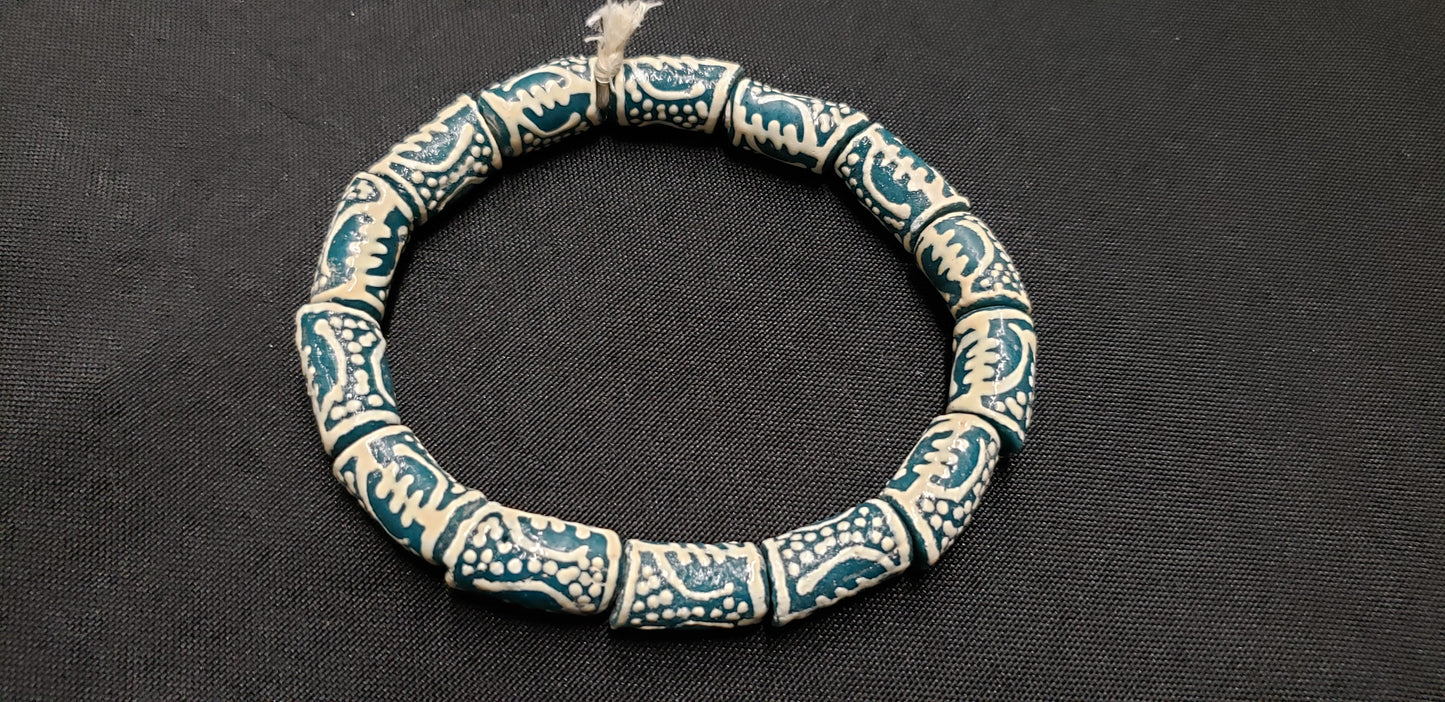 African Beads, Gye Nyame Glass Beads for Jewelry Making