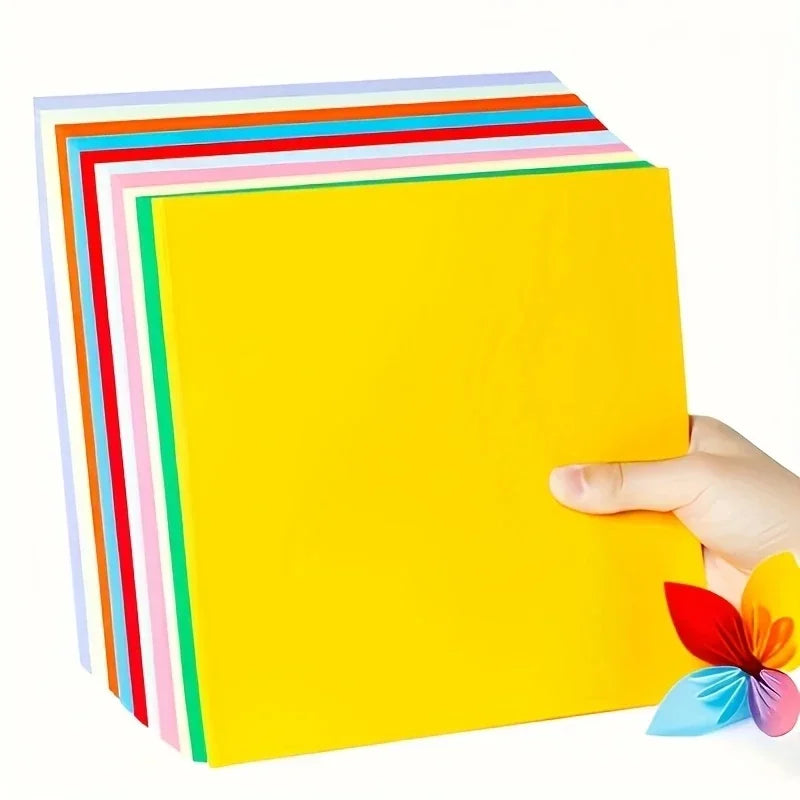 10 Color Cardstock Paper Pack | 100 Sheets for Origami, Crafts and Sewing