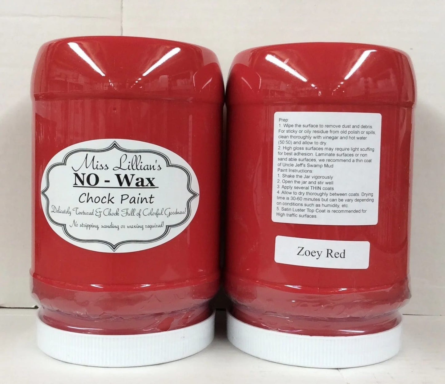 Miss Lillian's NO WAX Chock Paint - Zoey Red
