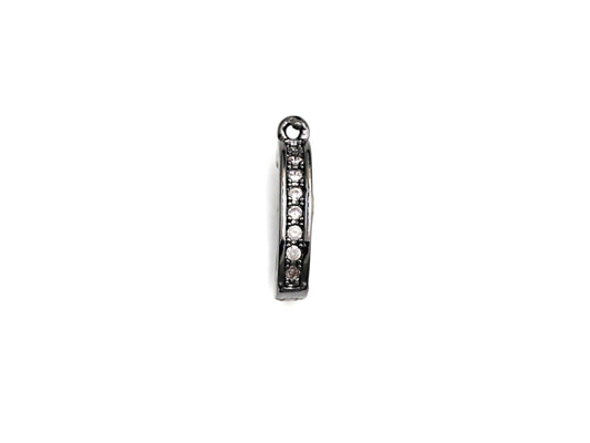Clear CZ Micro Pave Click on Clasp, Charm add on Clasp, sku#Z782