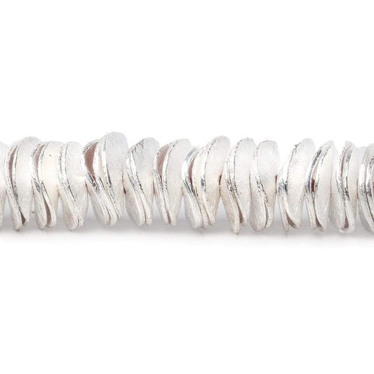 8mm Brushed Wavy Disc Spacers 8 inch 166 Beads