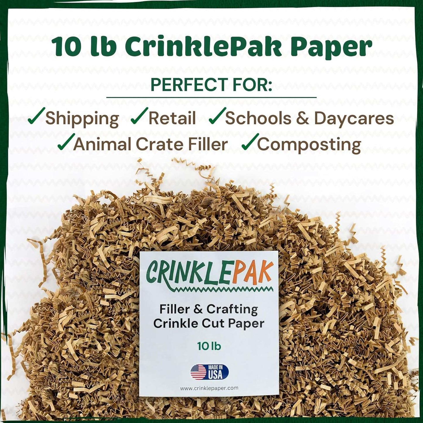10 LB Kraft Crinkle Paper