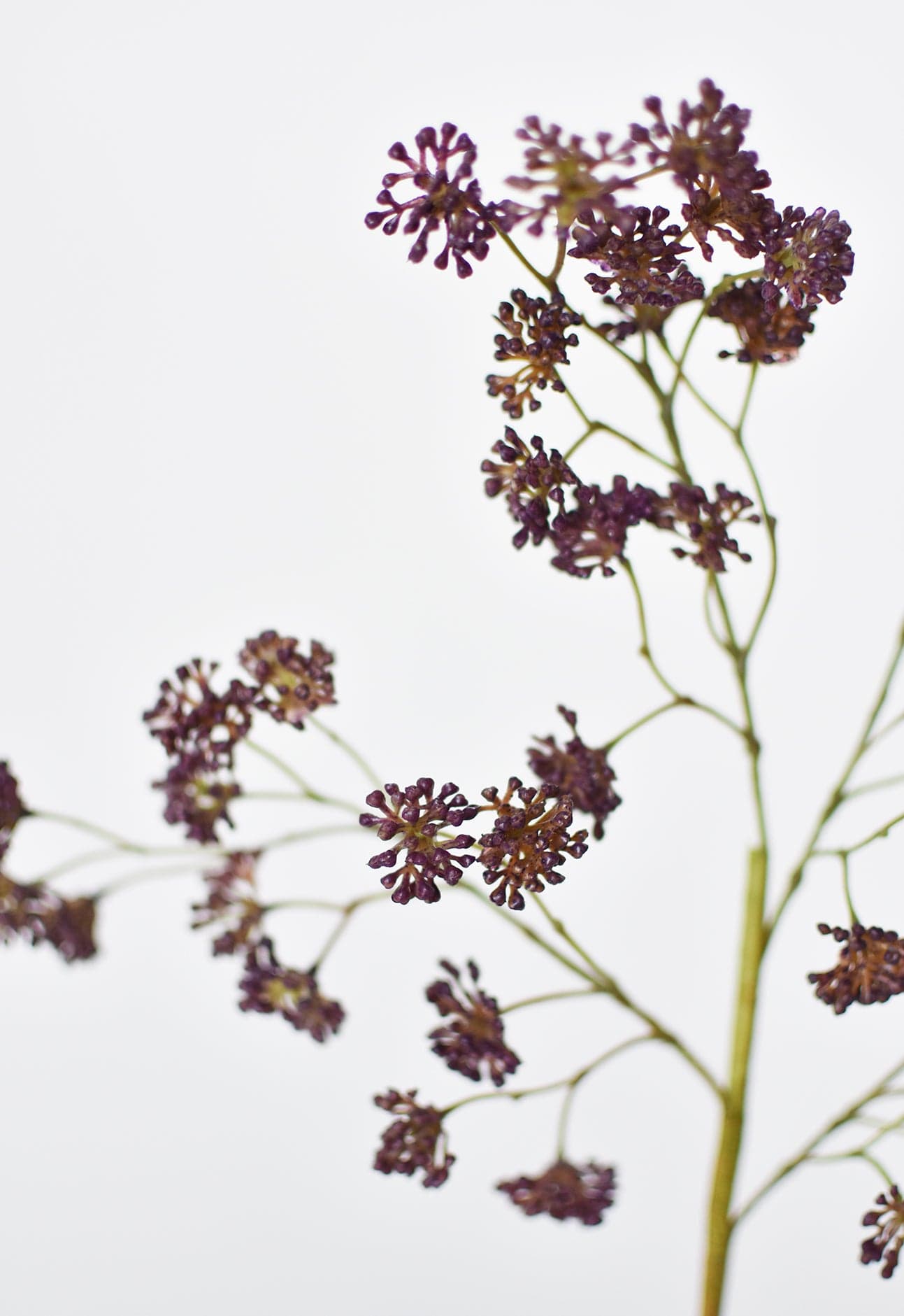 16" Faux Purple Soft Sedum Berry Stem