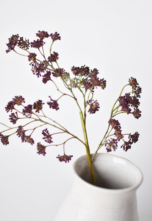 16" Faux Purple Soft Sedum Berry Stem
