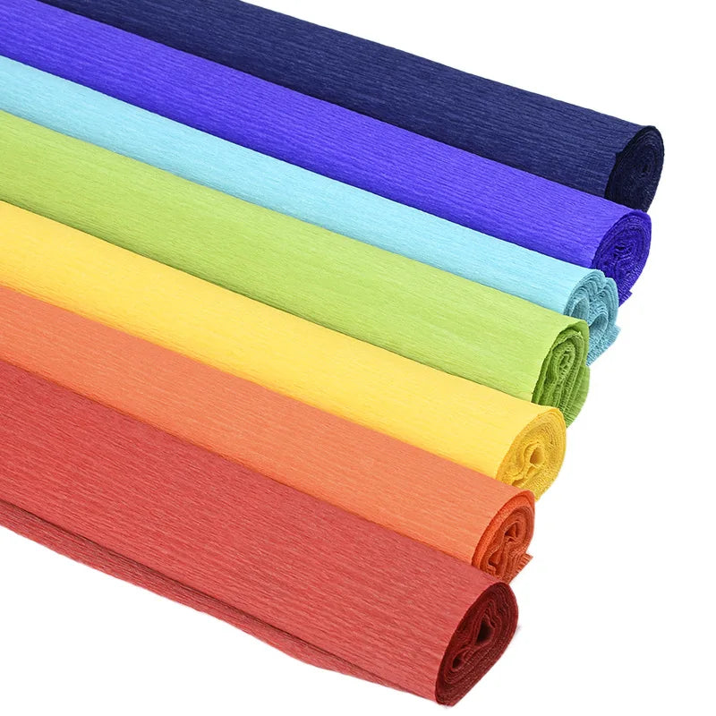 Colored Crepe Paper Roll for Crafts and Gift Wrapping | 25cm x 250cm