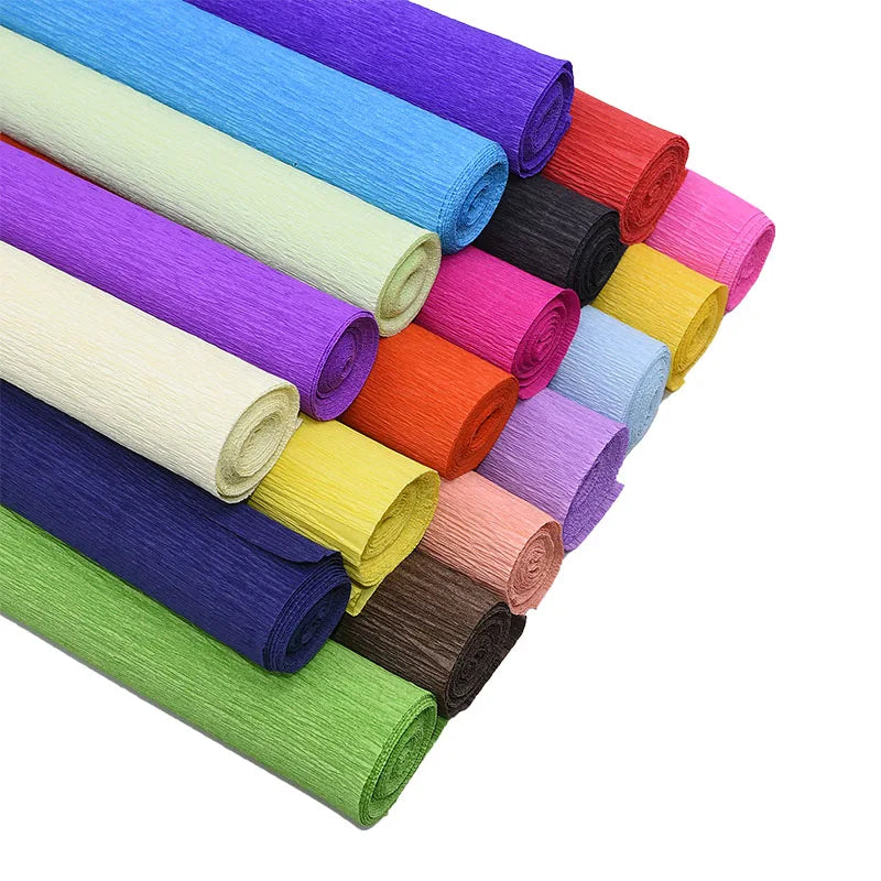 Colored Crepe Paper Roll for Crafts and Gift Wrapping | 25cm x 250cm
