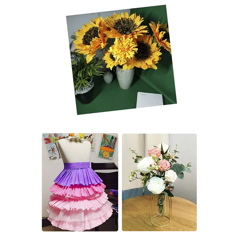 Colored Crepe Paper Roll for Crafts and Gift Wrapping | 25cm x 250cm