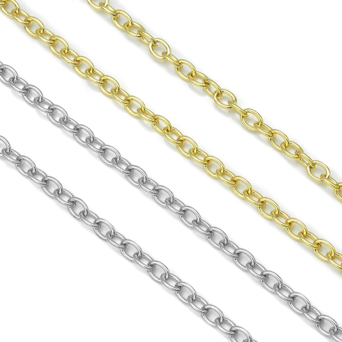 18K Gold Filled Oval Link chain, sku#LS05