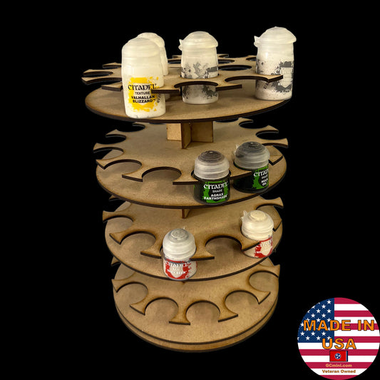 Rotating Paint Rack - For 34mm Paint Pots (GW, Citadel)