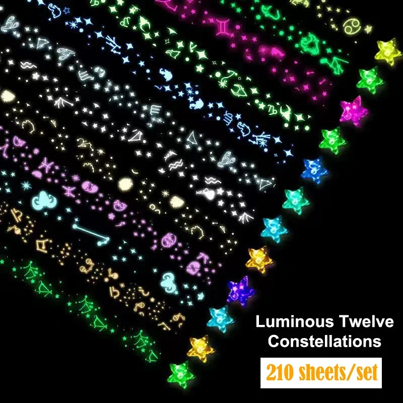 210 Sheets Luminous Origami Paper Stars | DIY Craft Kit for Glowing Lucky Stars