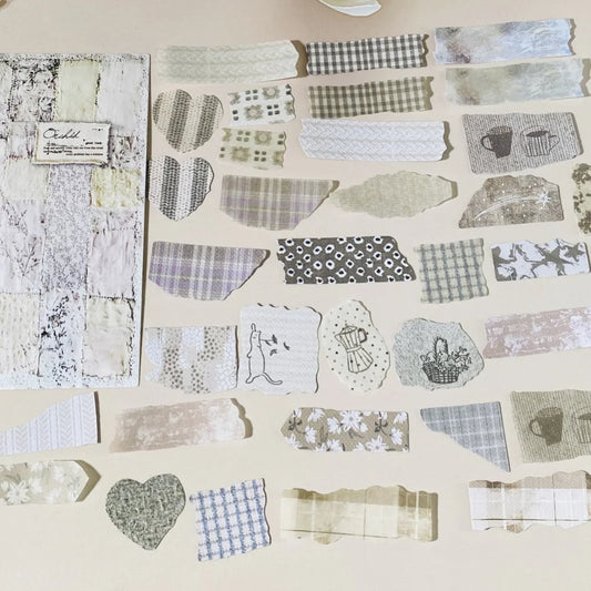 Vintage Paper Sticker Set for Junk Journal | 50-Pack Craft Supplies