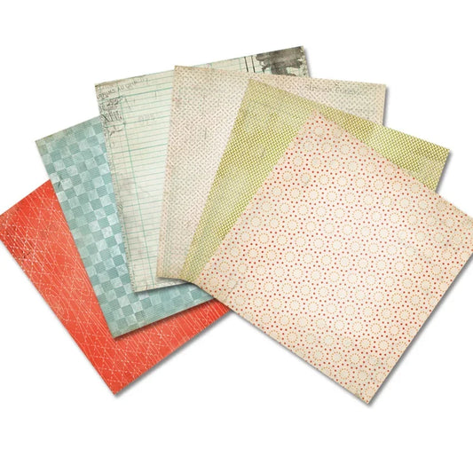 24 Sheets Craft Paper Pads for Scrapbooking and Card Making | Mixed Pattern Background Paper