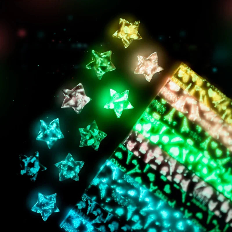 210 Sheets Luminous Origami Paper Stars | DIY Craft Kit for Glowing Lucky Stars