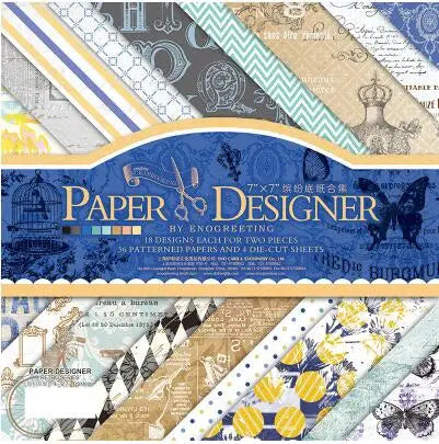 7 Inch Vintage Scrapbook Paper Set | 40 Sheets Retro Cardstock for DIY Crafts