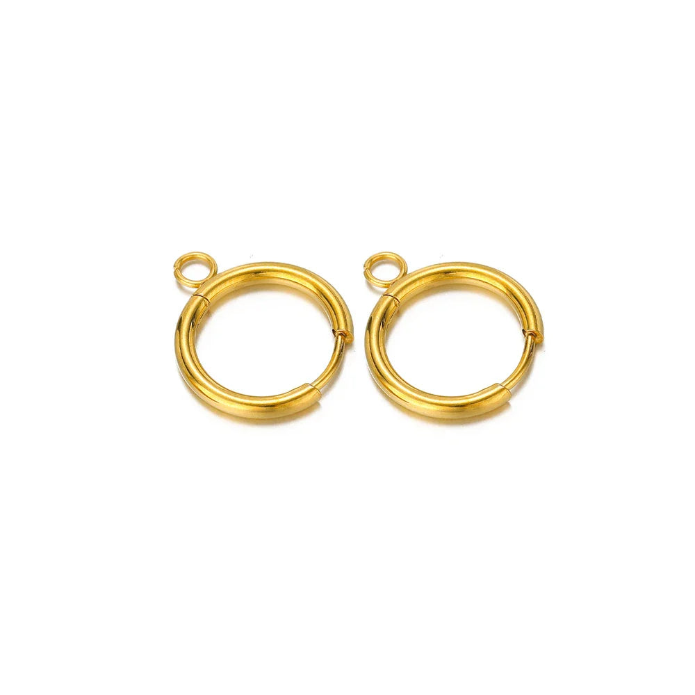 Stainless Steel Gold Color Earrings Hooks Set | DIY Jewelry Making Supplies