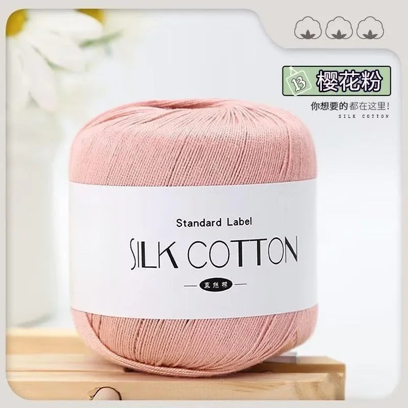 50g/PC Silk Lace Cotton Milk Crochet Yarn Baby Hand-Knitted Warm Soft Knitting Thread for Hand Knitting Supplies Cross Stitch