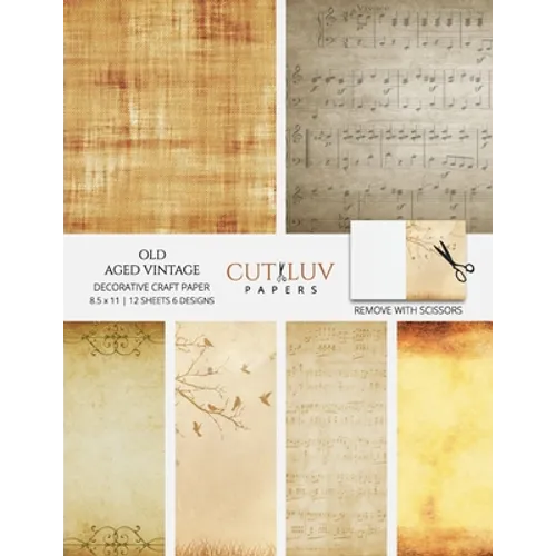 Old Aged Vintage Decorative Craft Paper: Scrapbooking Pages Design Paper for Printmaking, Collage, Papercrafts, Cardmaking, DIY Crafts - Paperback